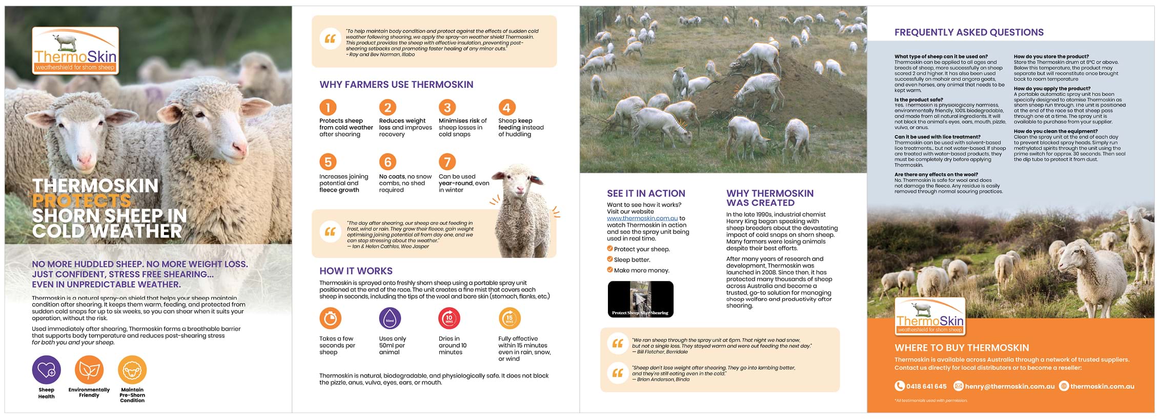 Brochure outlining Thermoskin benefits